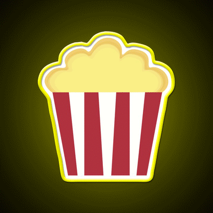 Popcorn Pattern Snack Food Led Neon Sign Rgb Color - Custom LED neon sign front view