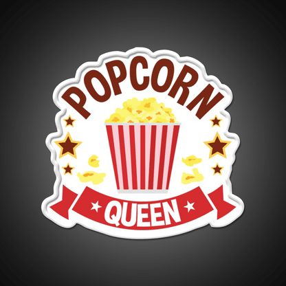 Popcorn Queen Movie Snack Lover Snack Food Led Neon Sign Rgb Color - Shineneon