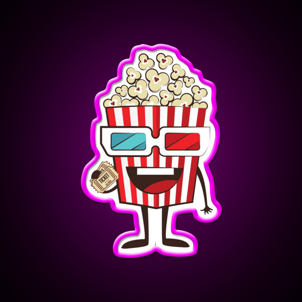 Popcorn Snack Food Led Neon Sign For Vending Area Rgb Color - Shineneon