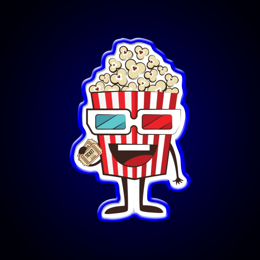 Popcorn Snack Food Led Neon Sign For Vending Area Rgb Color - Shineneon