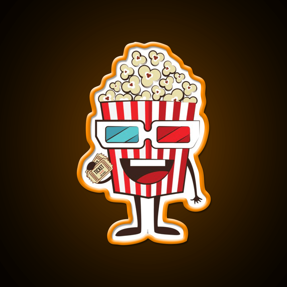 Popcorn Snack Food Led Neon Sign For Vending Area Rgb Color - Shineneon