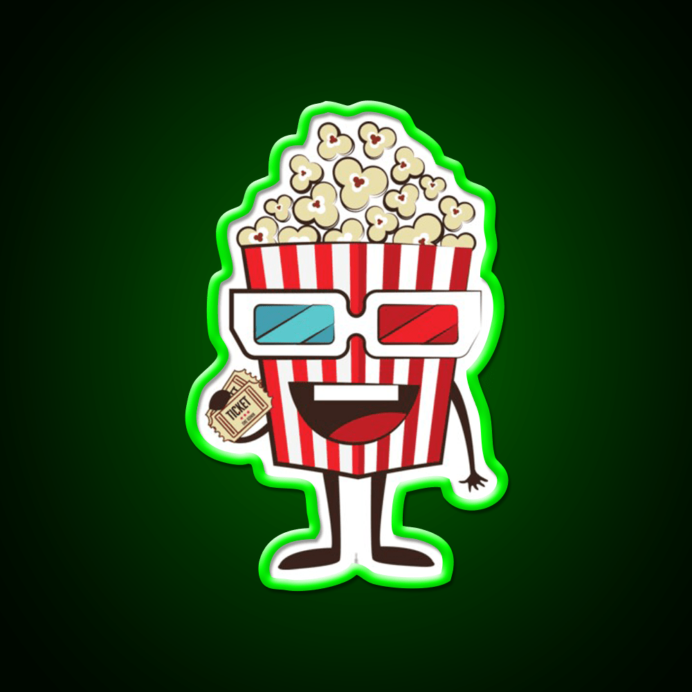 Popcorn Snack Food Led Neon Sign For Vending Area Rgb Color - Shineneon