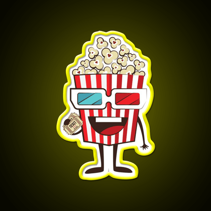 Popcorn Snack Food Led Neon Sign For Vending Area Rgb Color - Shineneon