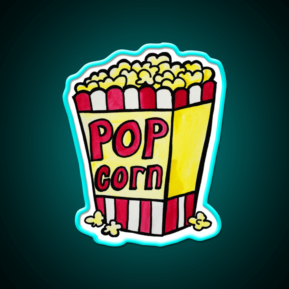 Popcorn Watercolor Snack Food Led Neon Sign Rgb Color - Shineneon
