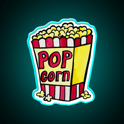 Popcorn Watercolor Snack Food Led Neon Sign Rgb Color - Shineneon