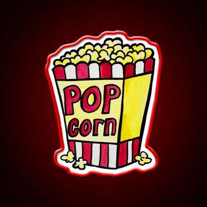 Popcorn Watercolor Snack Food Led Neon Sign Rgb Color - Shineneon