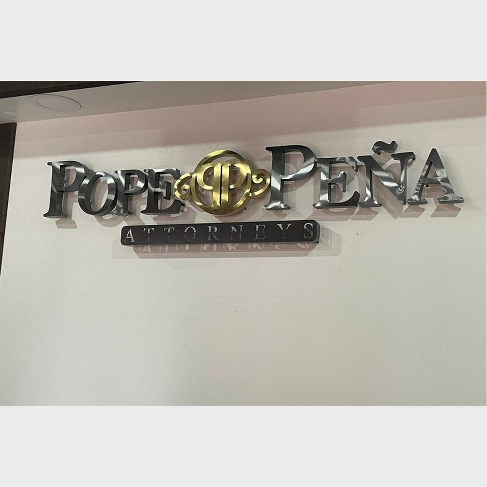 Pope Pena Attornbys 3D Backlit Channel Letters Led Light Sign - Shineneon