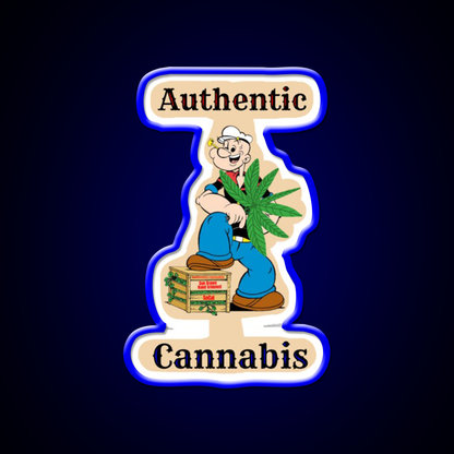 Popeye The Sailor Man Hemp Inspired Green Leaf Led Neon Sign Rgb Color - LED neon sign view 5