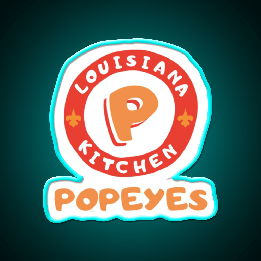 Popeyes Fast Food Led Neon Sign For Burger Place Rgb Color - Shineneon