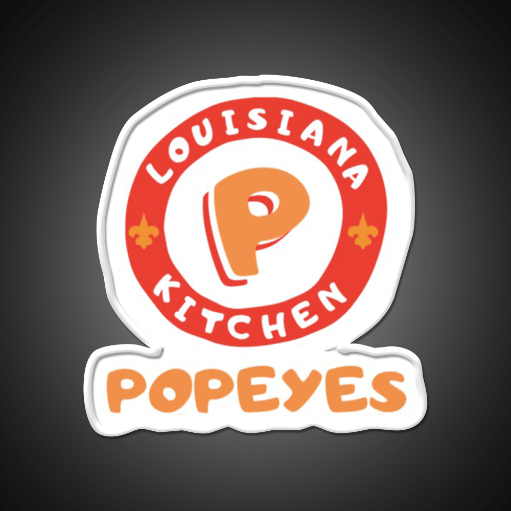 Popeyes Fast Food Led Neon Sign For Burger Place Rgb Color - Shineneon