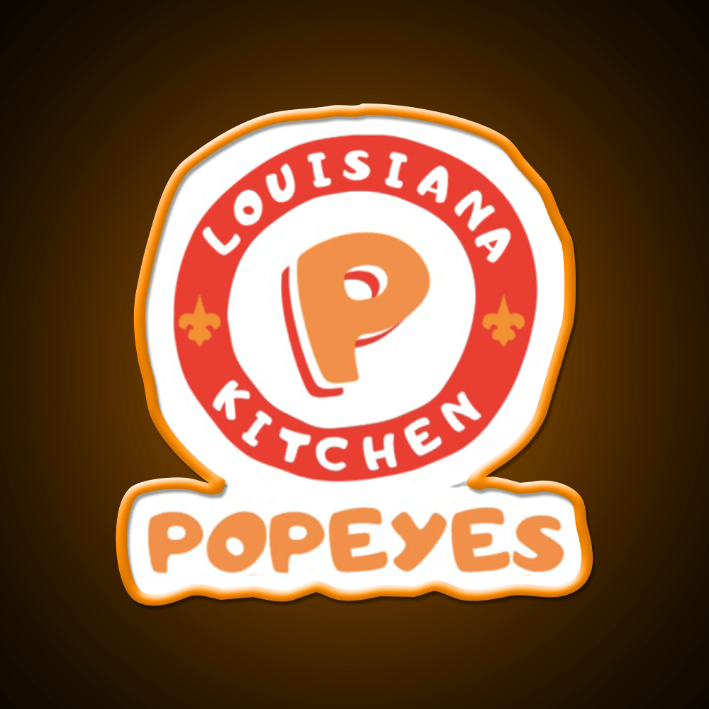 Popeyes Fast Food Led Neon Sign For Burger Place Rgb Color - Shineneon