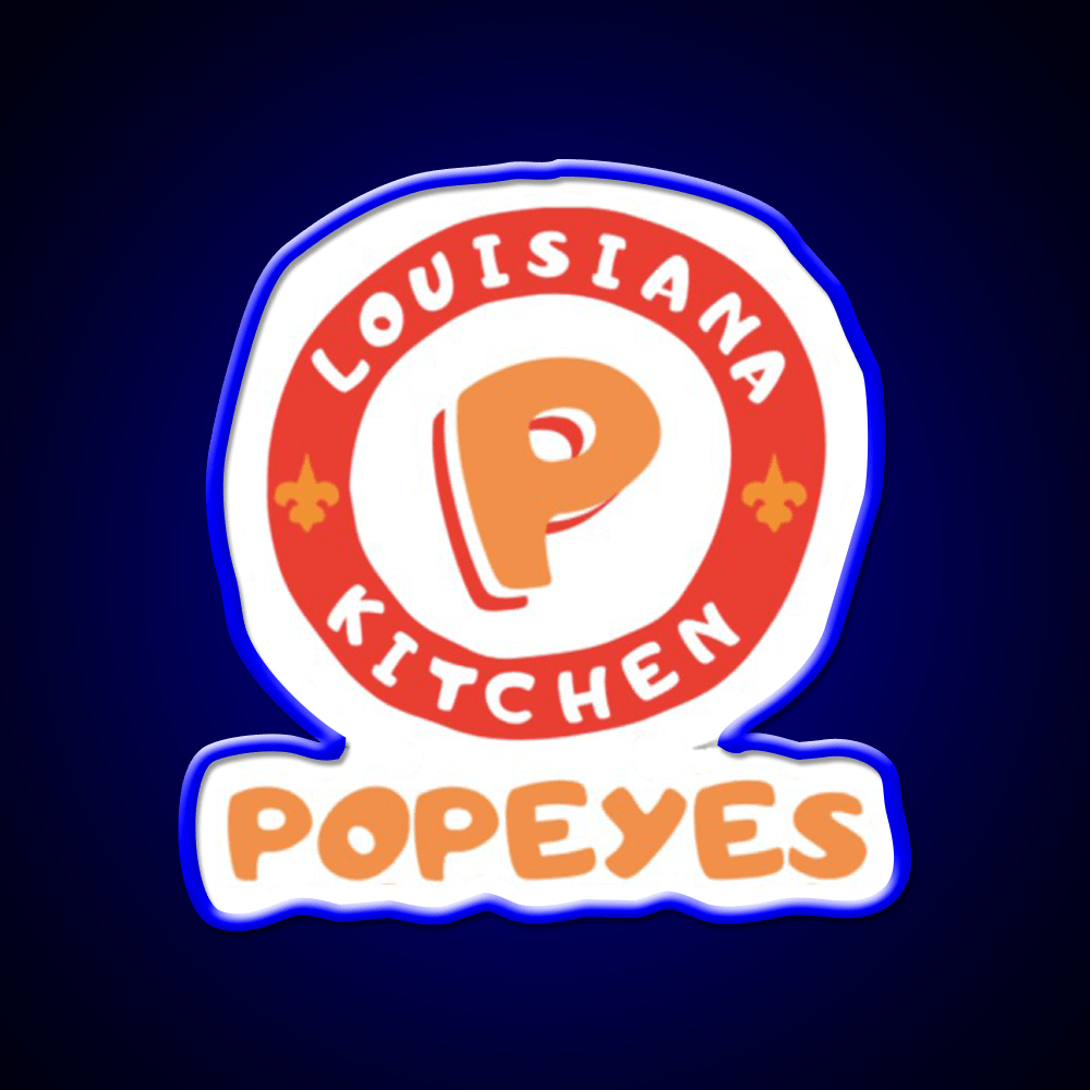 Popeyes Fast Food Led Neon Sign For Burger Place Rgb Color - Shineneon
