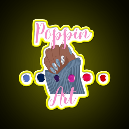 Poppin Art Tshirts Nail Salon Led Neon Sign Rgb Color - Shineneon