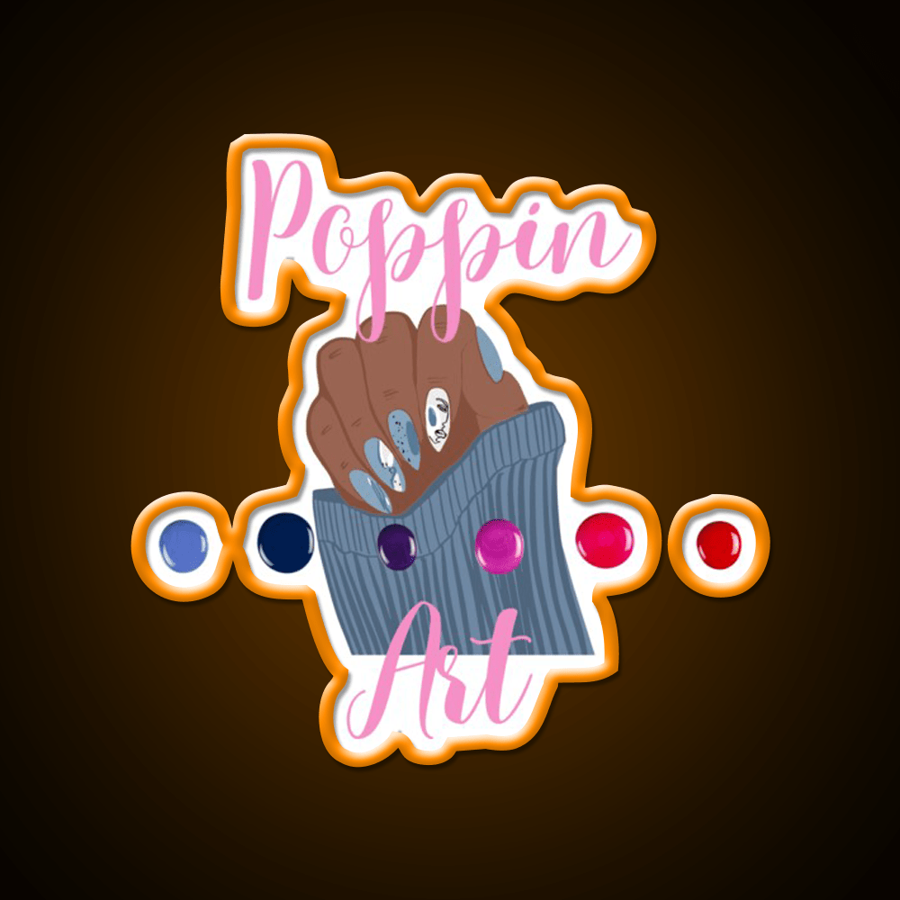 Poppin Art Tshirts Nail Salon Led Neon Sign Rgb Color - Shineneon