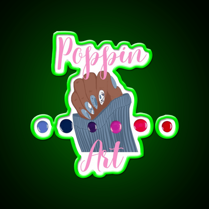 Poppin Art Tshirts Nail Salon Led Neon Sign Rgb Color - Shineneon