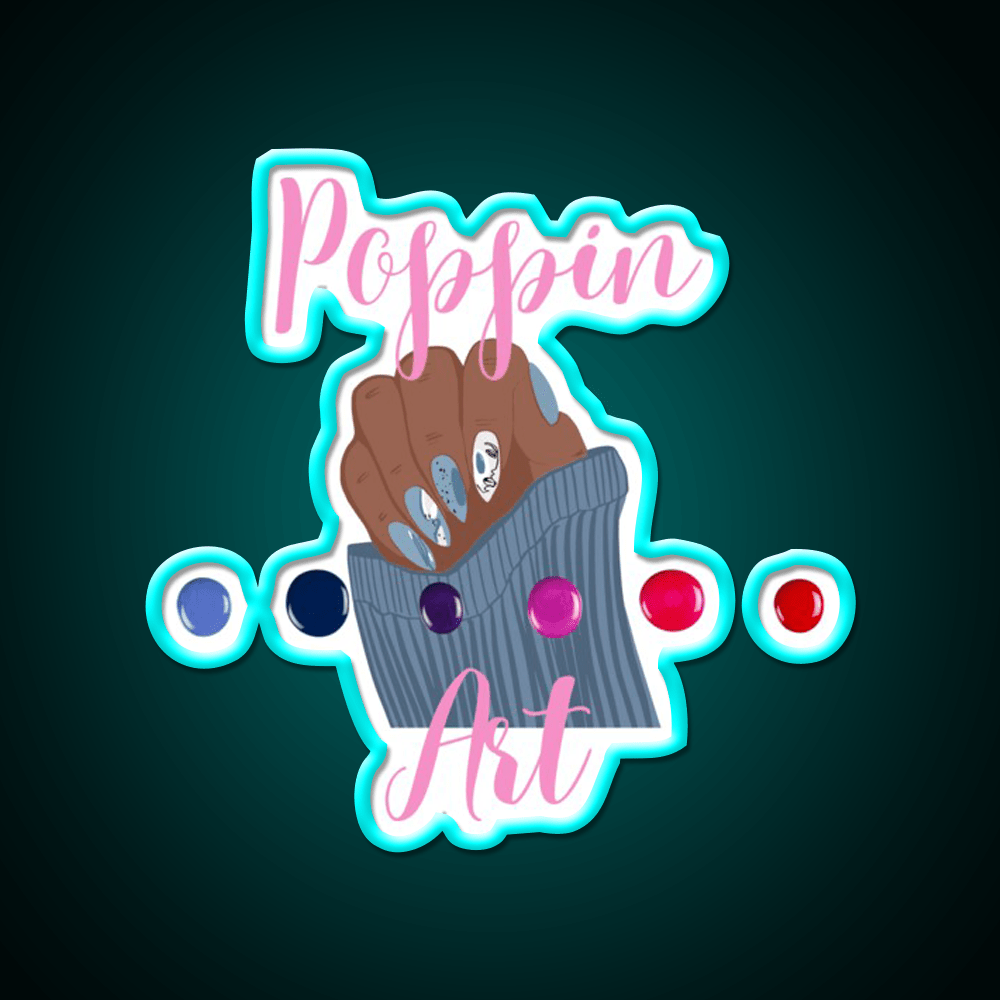 Poppin Art Tshirts Nail Salon Led Neon Sign Rgb Color - Shineneon