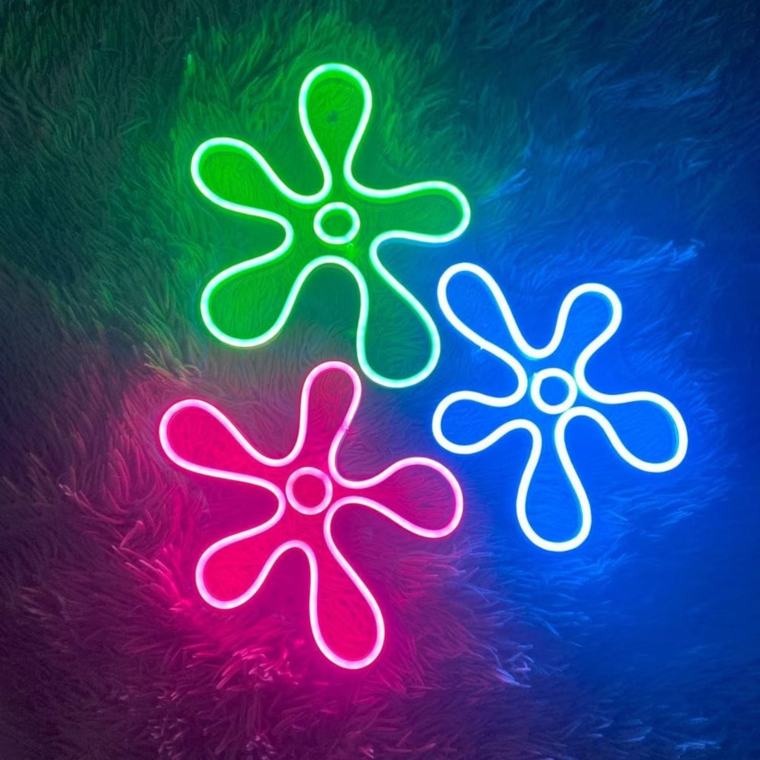 Popping Flowers Neon Sign Spongebob Flower Neon Sign | Shineneon
