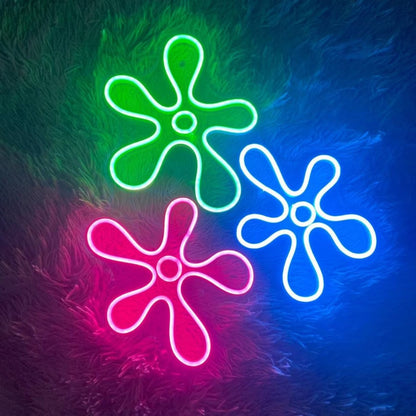 Popping Flowers Neon Sign Spongebob Flower Neon Sign | Shineneon