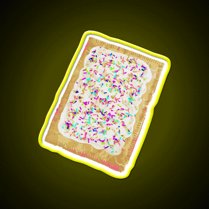 Poptart Snack Food Led Neon Sign Rgb Color - Custom LED neon sign front view