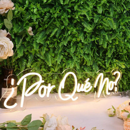 Por Que No Yellow Led Neon Sign - Shineneon