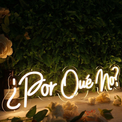 Por Que No Yellow Led Neon Sign - Shineneon