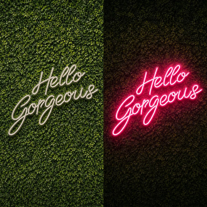 Por Rat Seek Cat Sea See LED Neon Sign Garage Man Cave Neon Sign day and night comparison