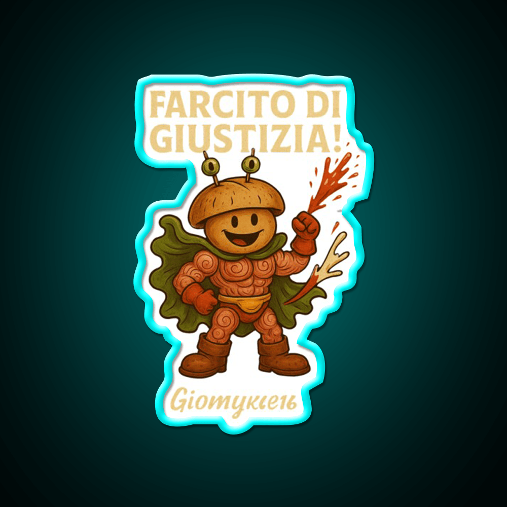 Porck Hero Superpanino Della Giustizia Led Neon Sign For Burger Place Rgb Color - Shineneon