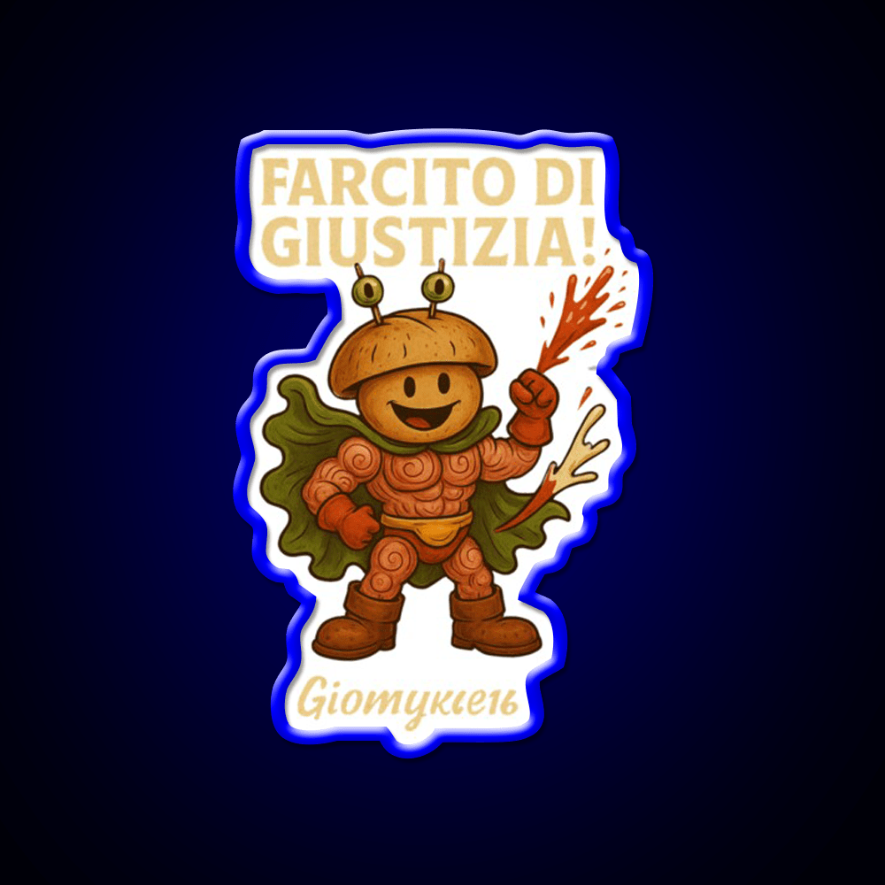 Porck Hero Superpanino Della Giustizia Led Neon Sign For Burger Place Rgb Color - Shineneon