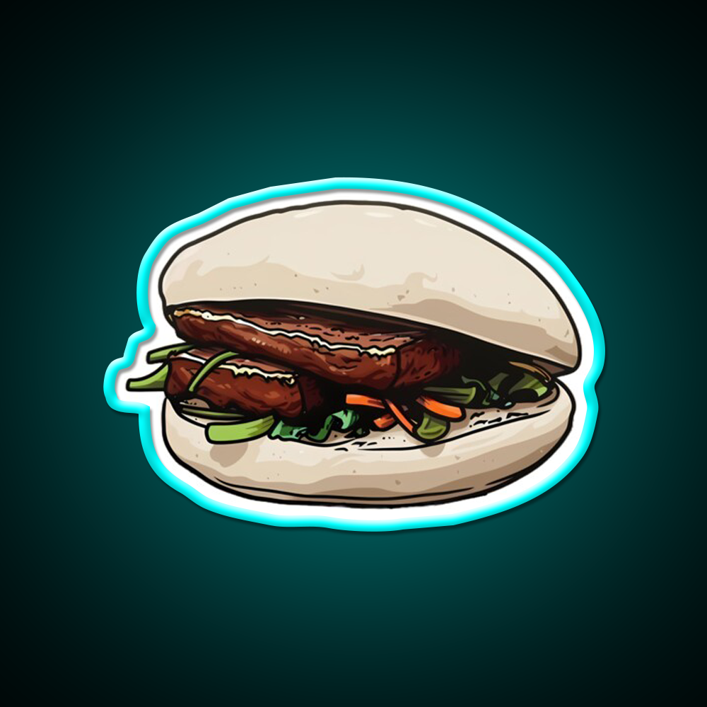 Pork Belly Bun Led Neon Sign Chinese Food Rgb Color