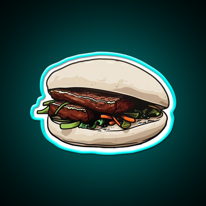 Pork Belly Bun Led Neon Sign Chinese Food Rgb Color