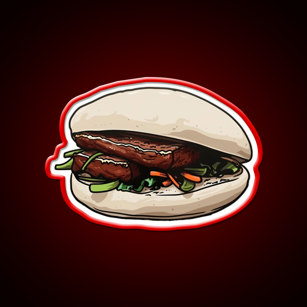 Pork Belly Bun Led Neon Sign Chinese Food Rgb Color - Shineneon