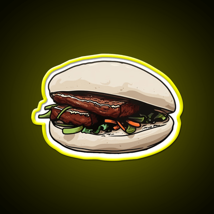 Pork Belly Bun Led Neon Sign Chinese Food Rgb Color - Shineneon