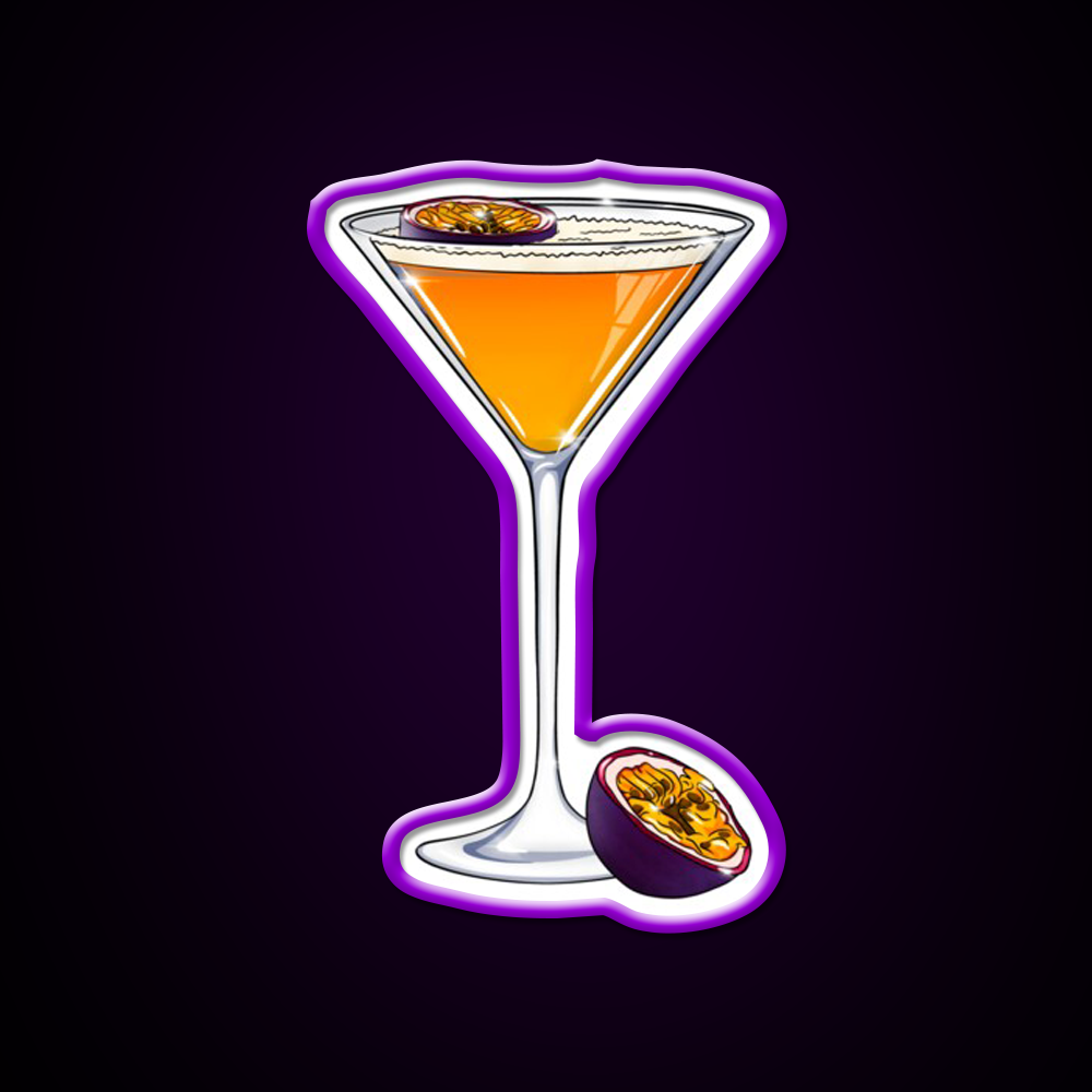 Pornstar Martini Small Logo White Cocktail Bar Decor Led Neon Sign Rgb Color - LED neon sign view 9