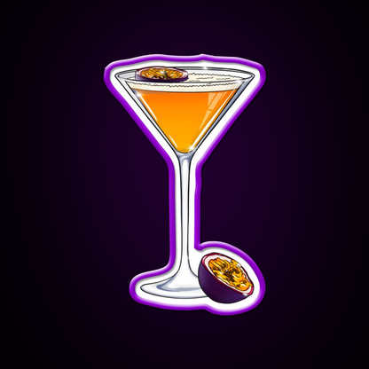 Pornstar Martini Small Logo White Cocktail Bar Decor Led Neon Sign Rgb Color - LED neon sign view 9