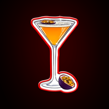 Pornstar Martini Small Logo White Cocktail Bar Decor Led Neon Sign Rgb Color - Shineneon