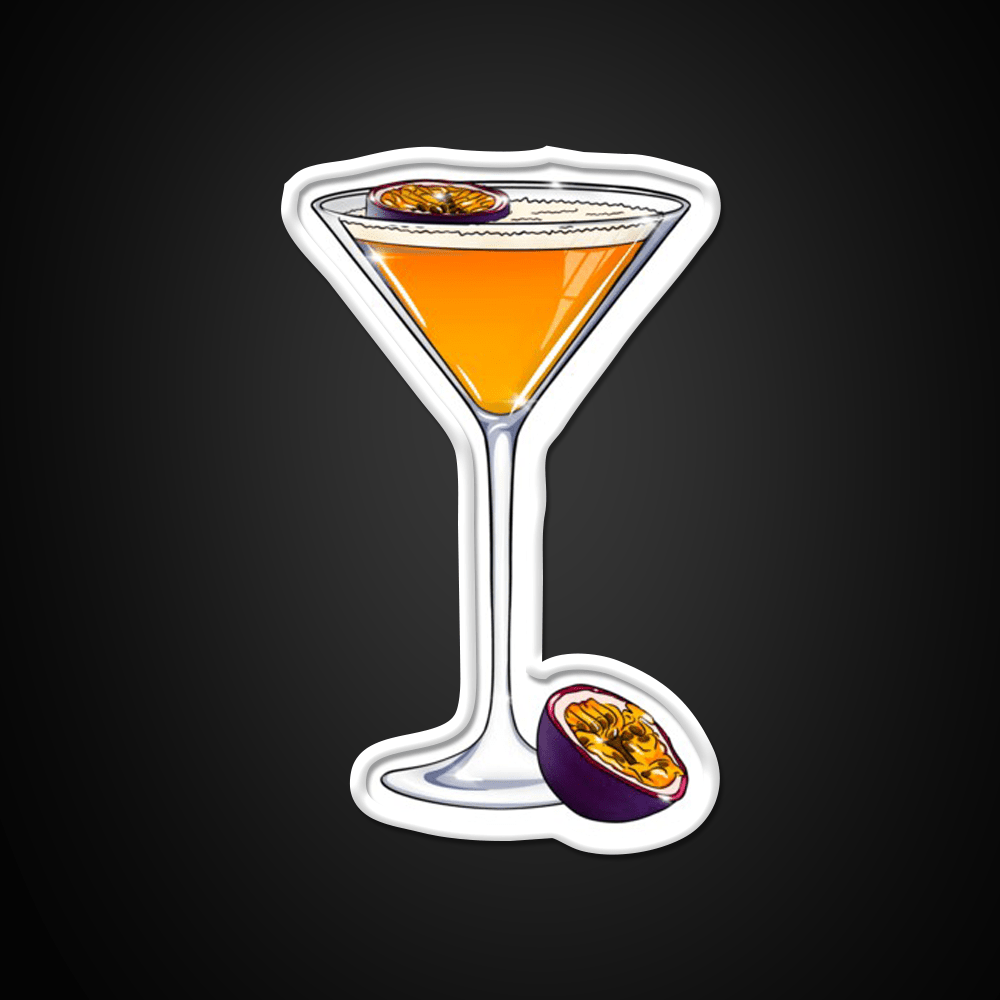 Pornstar Martini Small Logo White Cocktail Bar Decor Led Neon Sign Rgb Color - Shineneon