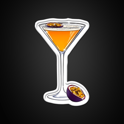 Pornstar Martini Small Logo White Cocktail Bar Decor Led Neon Sign Rgb Color - Shineneon