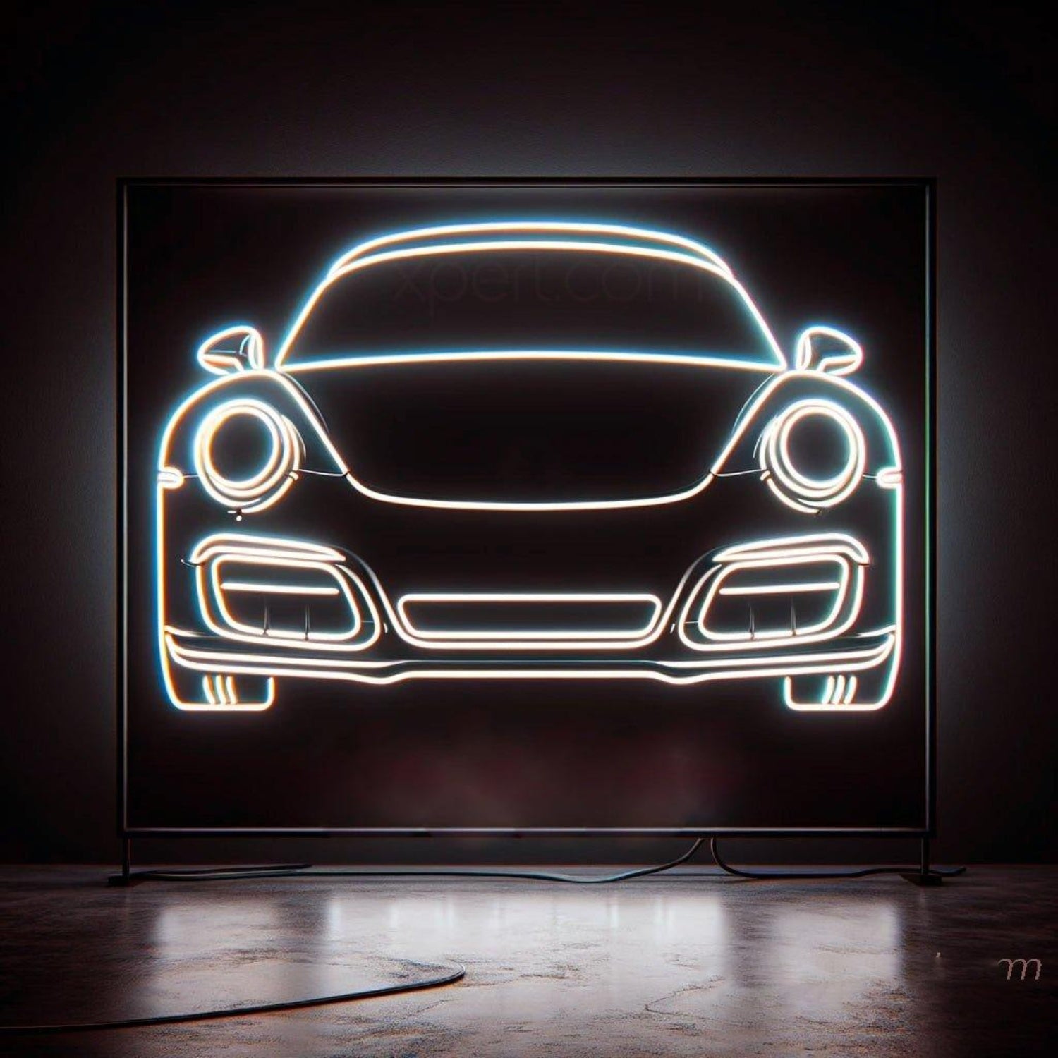 Porsche Blue-Pink Sports Car Front Led Neon Sign For Indoor Auto Showroom Decor | Shineneon