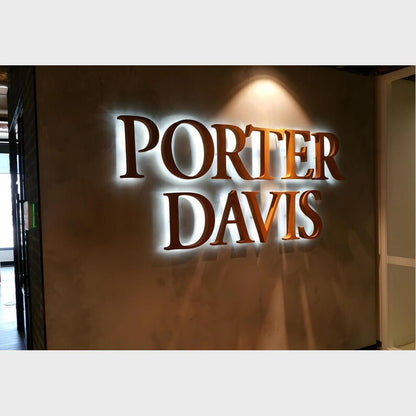 Porter Davis 3D Backlit Channel Letters Led Light Sign - Shineneon