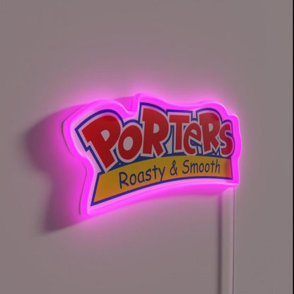 Porters Roasty And Smooth Rgb Led Neon Sign - Shineneon
