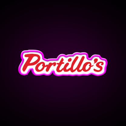 Portillos Fast Food Led Neon Sign For Burger Place Wall Art Rgb Color - Shineneon