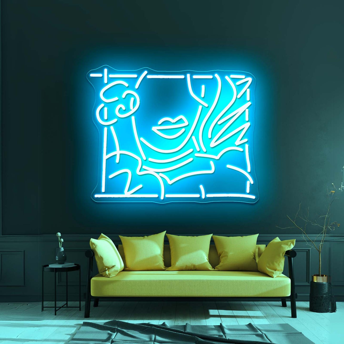 Portrait Of A Lady Artistic Neon Signs Wall Art Led Signs