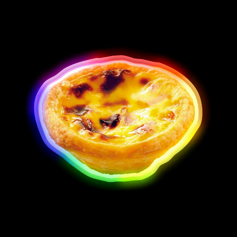 Portuguese Egg Tart Led Neon Sign Chinese Food Rgb Color