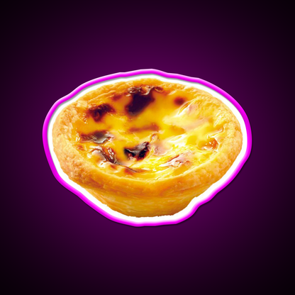 Portuguese Egg Tart Led Neon Sign Chinese Food Rgb Color