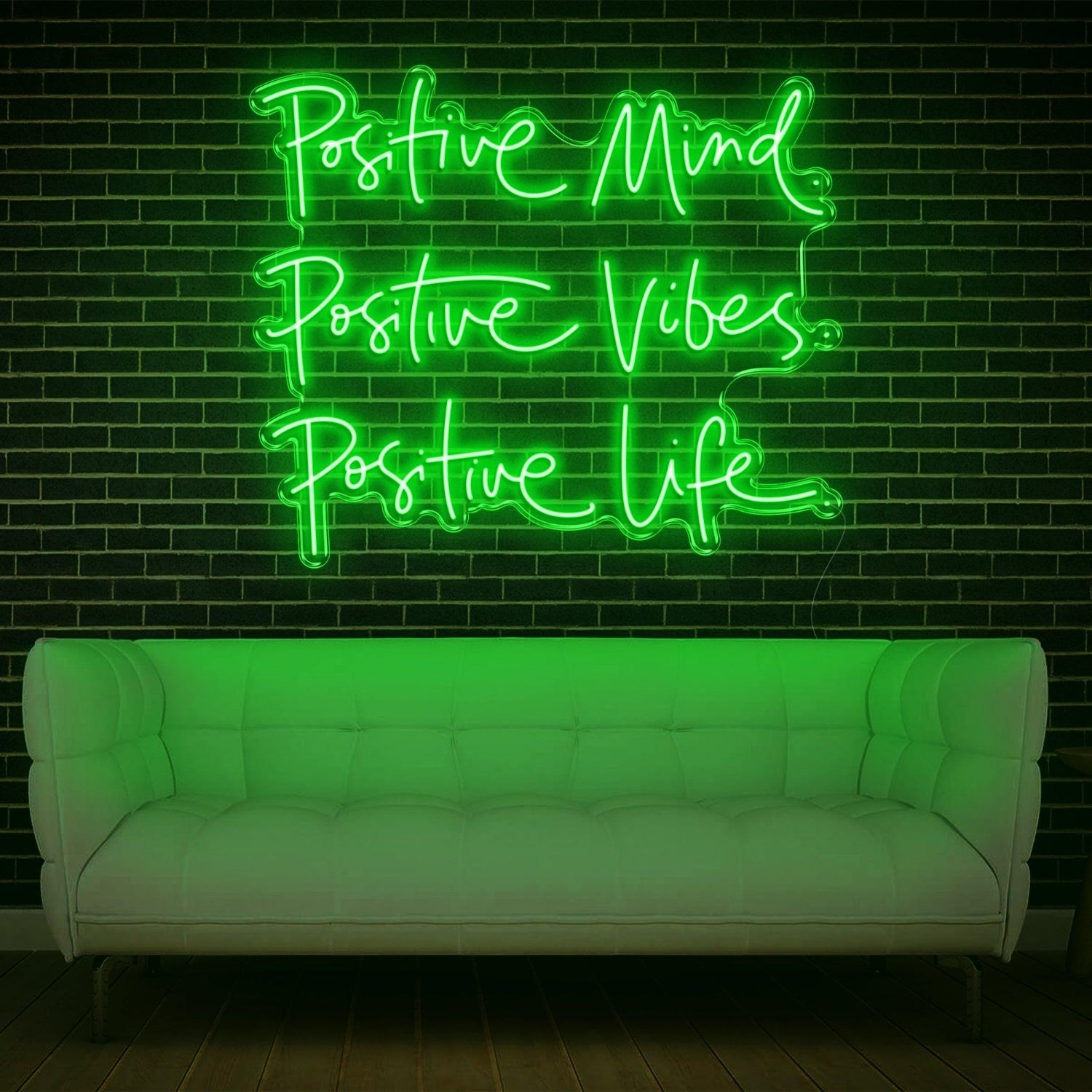 Positive Mind Vibes Life Blue Led Neon Sign For Home And Office Decor | Shineneon