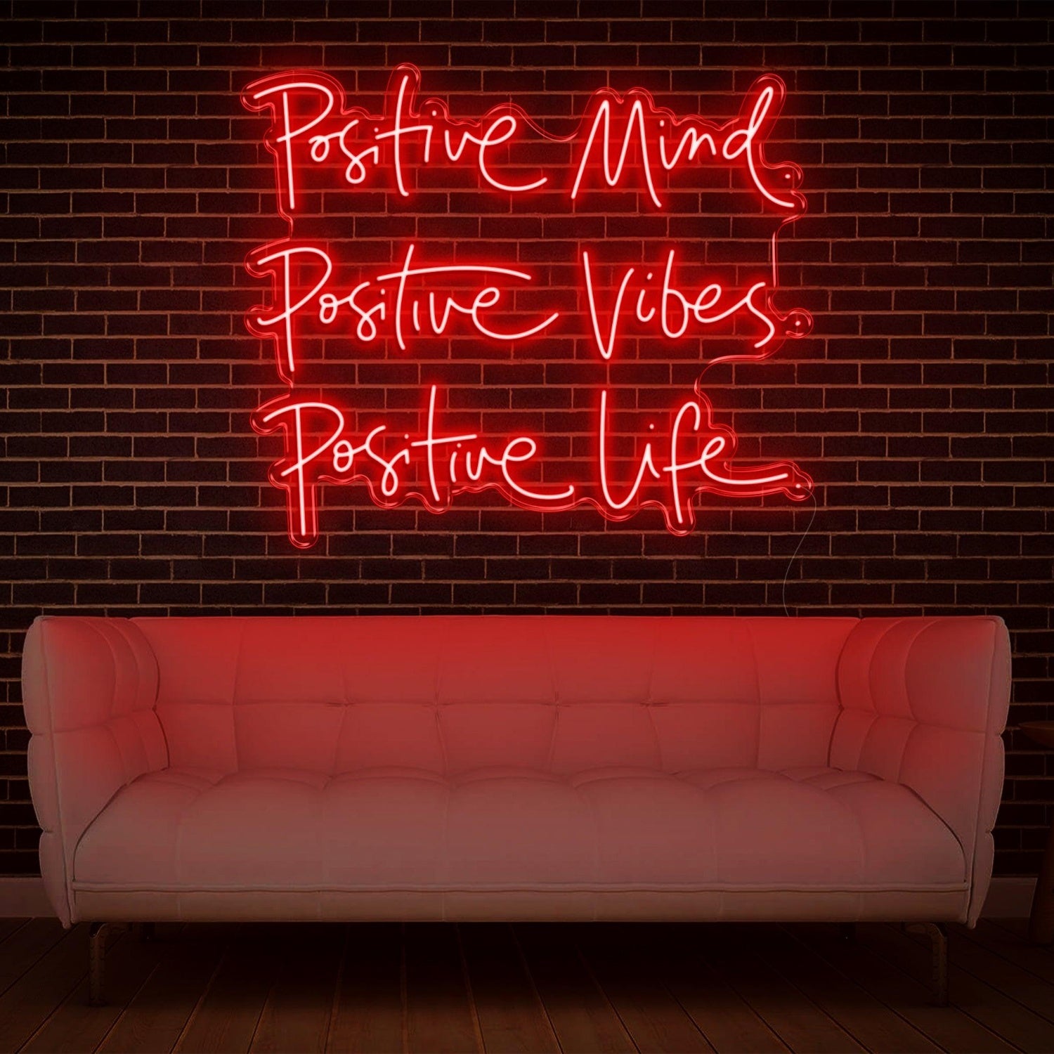 Positive Mind Vibes Life Blue Led Neon Sign For Home And Office Decor | Shineneon