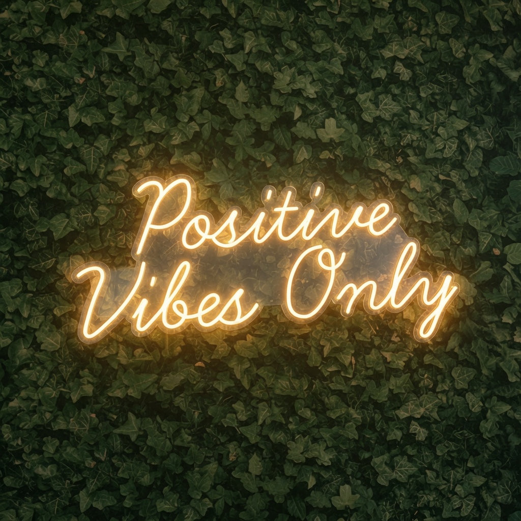 Positive Vibes Only Bedroom Wall Light LED Neon Sign - 02 High-Converting Product Image