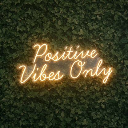Positive Vibes Only Bedroom Wall Light LED Neon Sign - 02 High-Converting Product Image