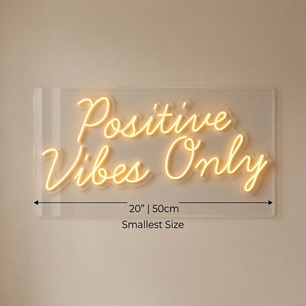 Positive Vibes Only Bedroom Wall Light LED Neon Sign - Shineneon