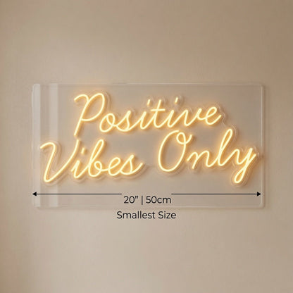 Positive Vibes Only Bedroom Wall Light LED Neon Sign - Shineneon